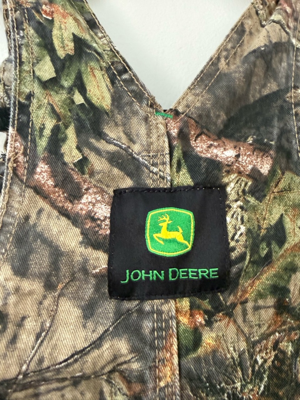 John Deere Camo Kids Toddler Boys 4T One-Piece Overalls in Brown & Green - Picture 6 of 9